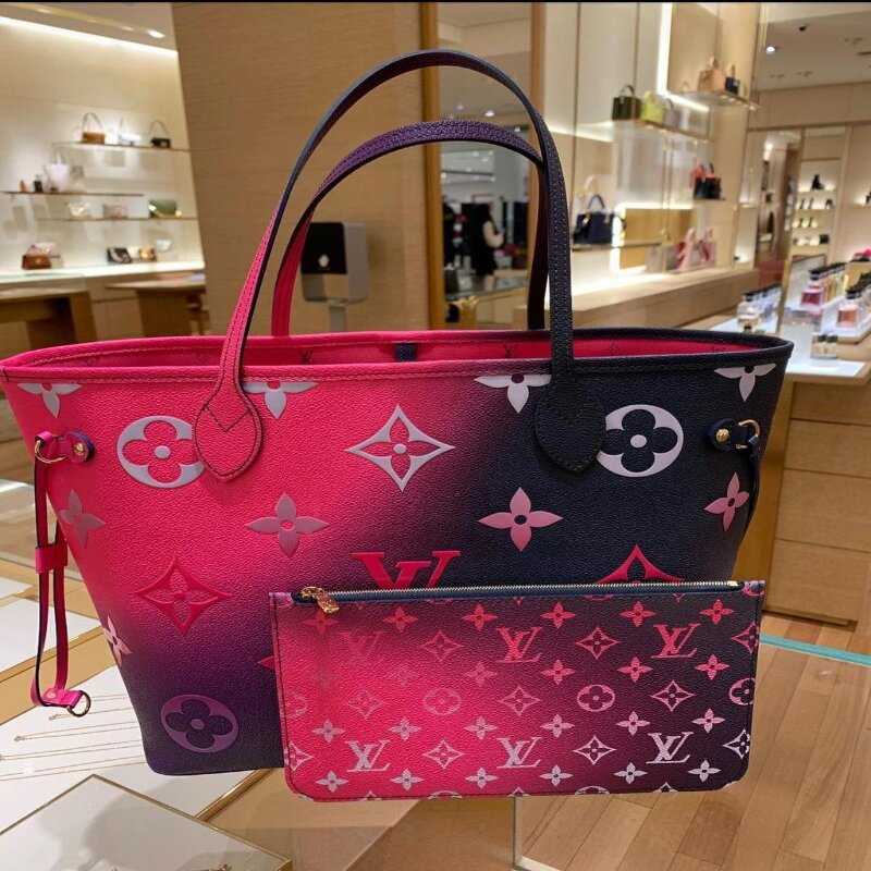 Bolsa LV Rosa e preta