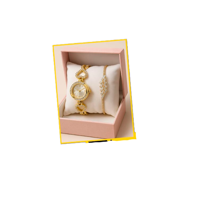 Kit de relógio e pulseir