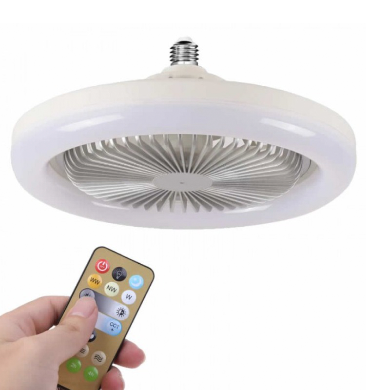 Lâmpada ventoinha 2 em 1